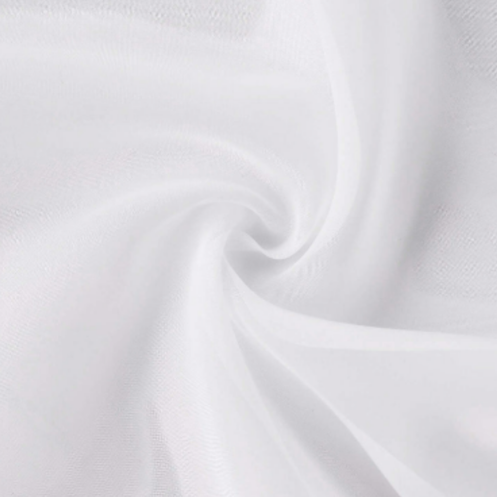 White Chiffon Fabric Panel