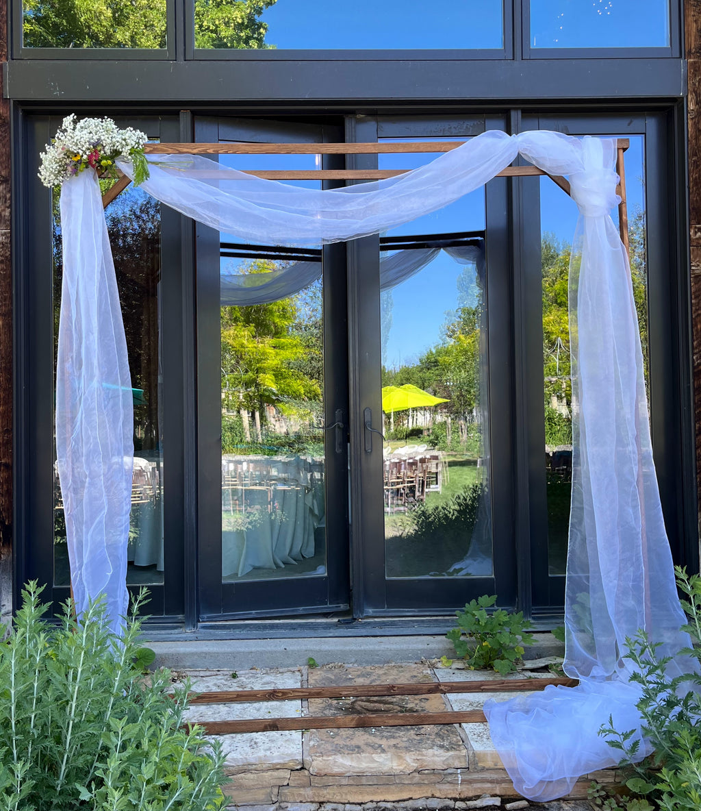 White Chiffon Fabric Panel